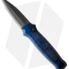 Piranha Prowler Blue Tactical Automatic Knife (3.2" Black Plain)