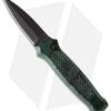 Piranha Prowler Green Tactical Automatic Knife (3.2" Black Plain)