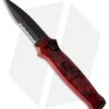Piranha Prowler Red Tactical Automatic Knife (3.2" Black Serr)