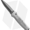 Piranha Prowler Silver Automatic Knife (3.2" Stonewash Serr)