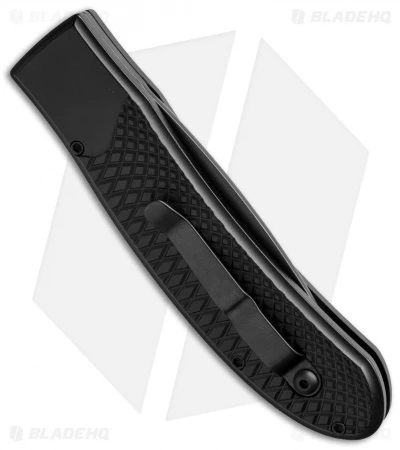 Piranha Toxin Automatic Knife Black (3.75" Black Serr) Piranha Toxin Automatic Knife Black (3.75" Black Serr) -Adventure Knife Shop piranha toxin black tactical ser side cm