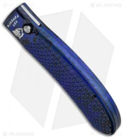 Piranha Toxin Automatic Knife Blue (3.75" Mirror) -Adventure Knife Shop piranha toxin blue mirror ser bottom cm