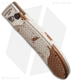 Piranha Toxin Automatic Knife Camo (3.75" Black Serr) -Adventure Knife Shop piranha toxin camo tactical ser bottom cm