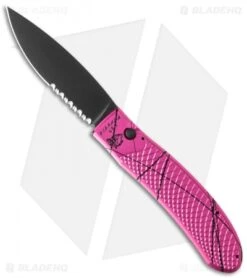 Piranha Toxin Automatic Knife Pink (3.75" Black Serr)