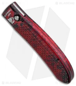 Piranha Toxin Automatic Knife Red (3.75" Mirror Serr) -Adventure Knife Shop piranha toxin red mirror ser bottom cm