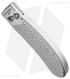 Piranha Toxin Automatic Knife Silver (3.75" Mirror Serr) -Adventure Knife Shop piranha toxin silver mirror ser bottom cm 1