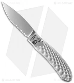 Piranha Toxin Automatic Knife Silver (3.75" Mirror Serr)