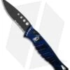 Piranha Amazon Automatic Knife Blue Tactical (3.45" Black Serr)