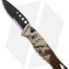 Piranha Amazon Automatic Knife Desert Camo Tactical (3.45" Black Serr)