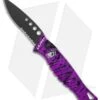 Piranha Amazon Automatic Knife Plum Tactical (3.45" Black Serr)