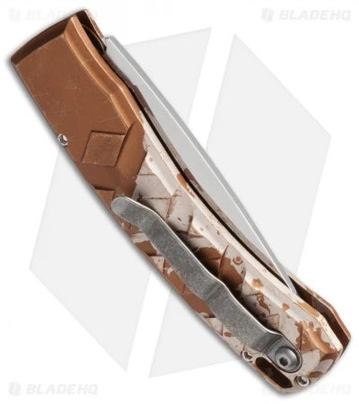Piranha X Automatic Knife Desert Camo (3.3" Mirror) Piranha X Automatic Knife Desert Camo (3.3" Mirror) -Adventure Knife Shop piranha x camo mirror serrated side 1